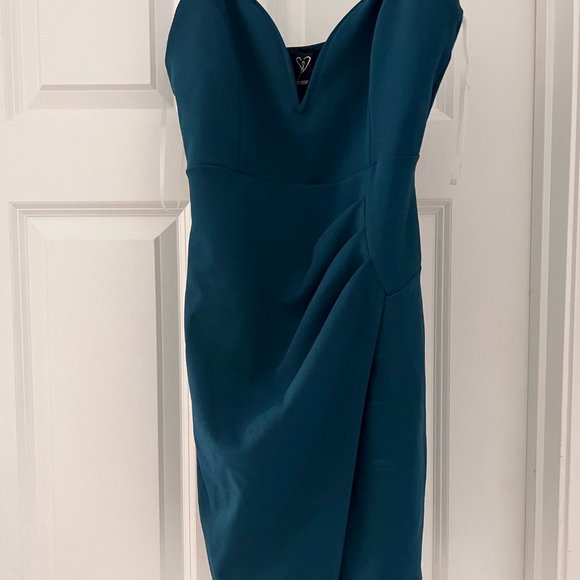 Teal Strappy and Stunning Midi Dress - Picture 3 of 3